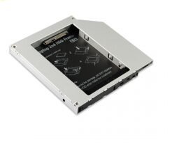 Universal 9.5mm SATA to SATA 2nd HDD SSD Caddy Adapter Tray for Laptop DVD Drive Bay