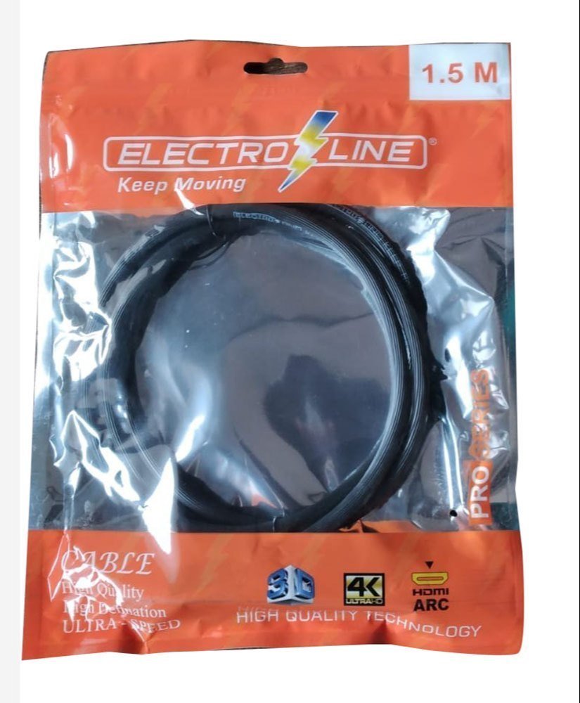 Electroline 1.5 Meter High Speed HDMI Cable for TV, Monitor, Projector, Laptop and Gaming Console