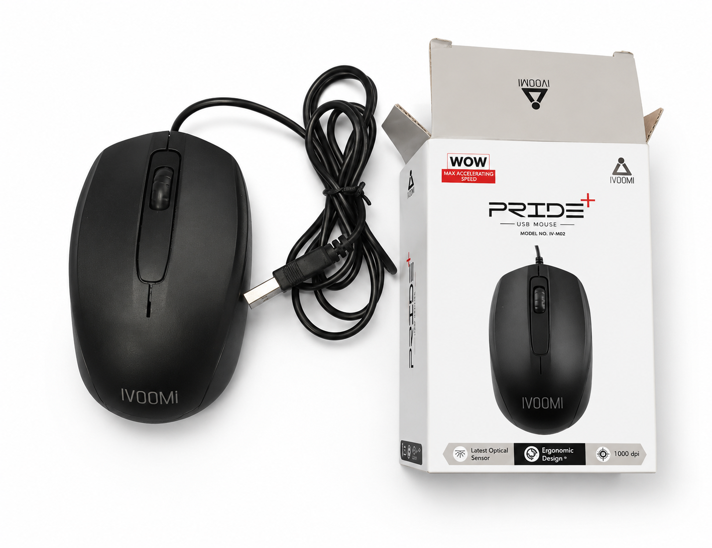 Ivoomi Pride Wired USB Mouse for Laptop and Desktop Computers