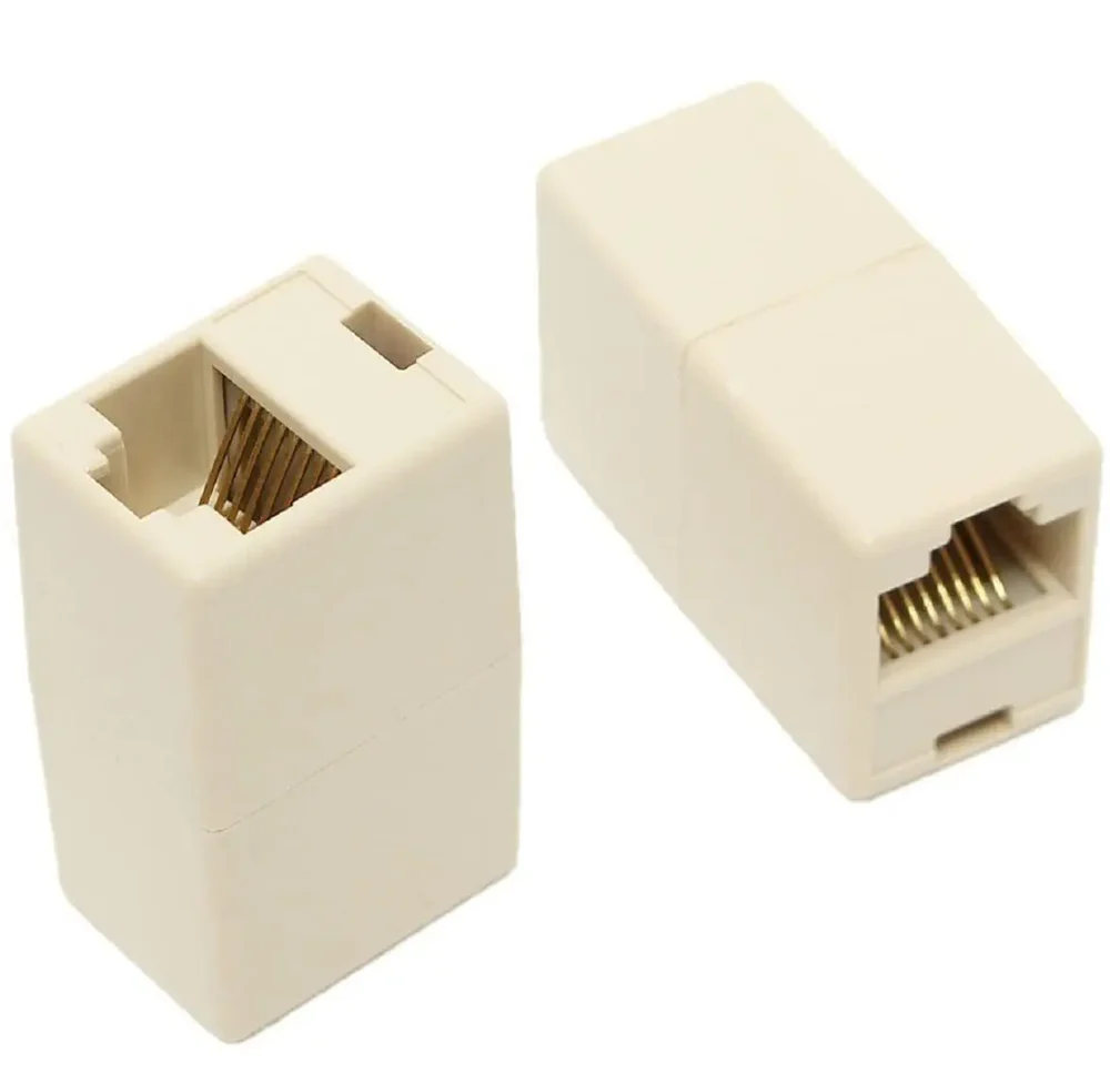 RJ45 LAN Coupler Joiner Compatible with Cat5e and Cat6 Ethernet Network Cables